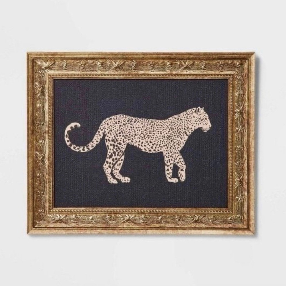 10" x 8" Cheetah Framed Wall Art Canvas - Threshold™ with Studio McGee